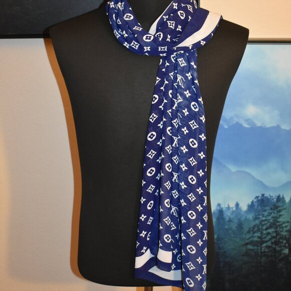 VTG VINTAGE LV RETRO scarf. No tags AT ALL / BUYER DAMAGED ITEM AS IS CONDITION - Picture 1 of 14